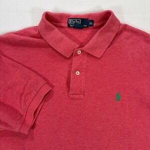 Polo Ralph Lauren Mens XL Red Short Sleeve Cotton Polo Shirt Logo